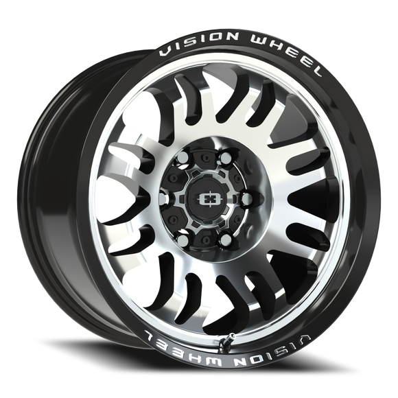 17x9.5 Vision 409 Inferno Gloss Blk Machined 6x5.5 6x139.7 ET-18 wheel/rim