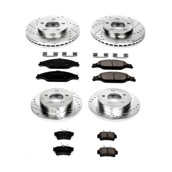 PowerStop Z23 Daily Driver Carbon-Fiber Ceramic Brake Pad and Drilled & Slotted