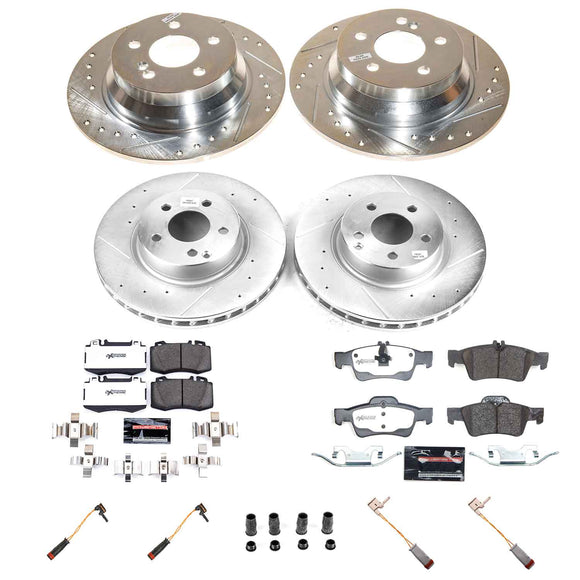 Z26 Street Performance Ceramic Brake Pad and Drilled & Slotted Rotor Kit