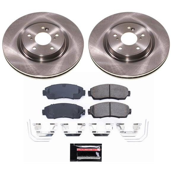 PowerStop OE Stock Replacement Low-Dust Ceramic Brake Pad and Rotor Kit
