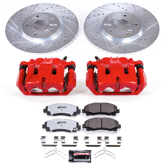 PowerStop Z36 Truck and SUV Ceramic Brake Pad, Drilled & Slotted Rotor, and Cali