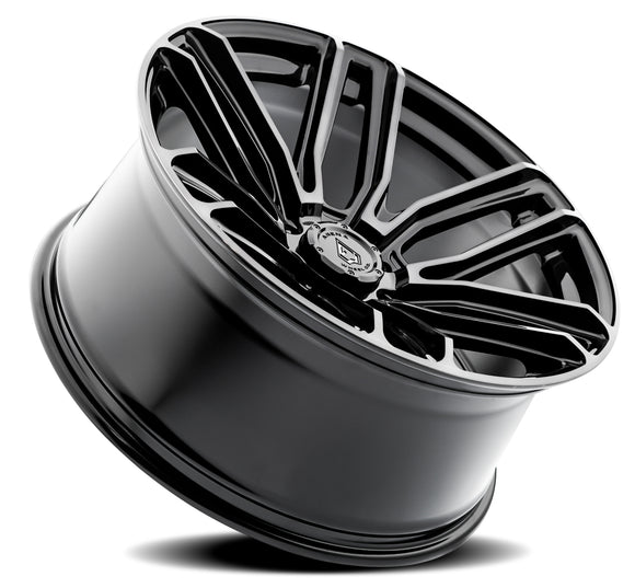 20x9 Arena Wheel Supreme Glossy Black Brushed Ddt Face Clear 6x139.7 ET1 CB106.1