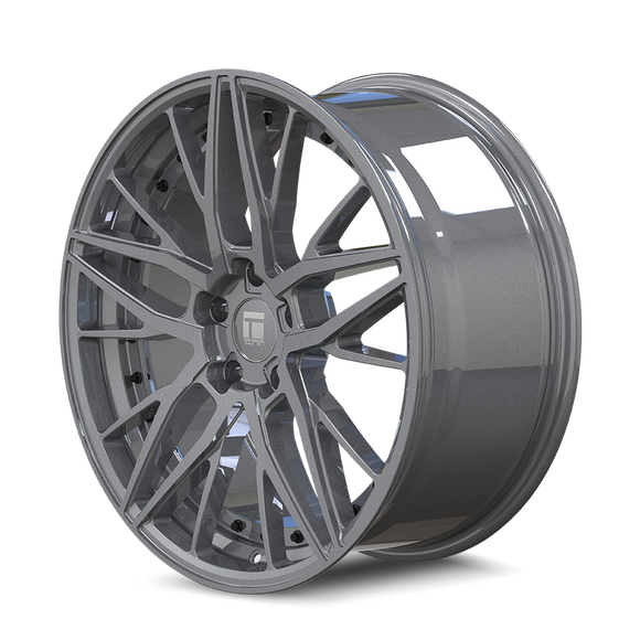 18x8 Touren TR93 Gloss Graphite With Black Rivet 5x120 ET35 CB72.56 Wheel Rim