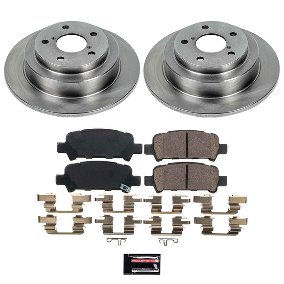 PowerStop OE Stock Replacement Low-Dust Ceramic Brake Pad and Rotor Kit