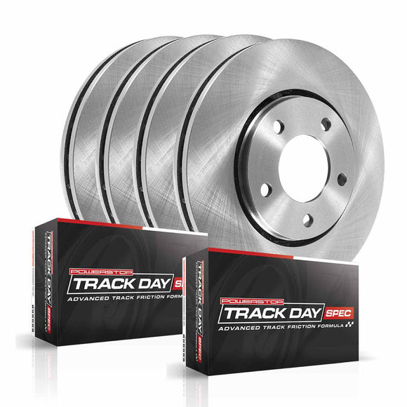 PowerStop Track Day Spec High-Performance Brake Pad and Rotor Kit