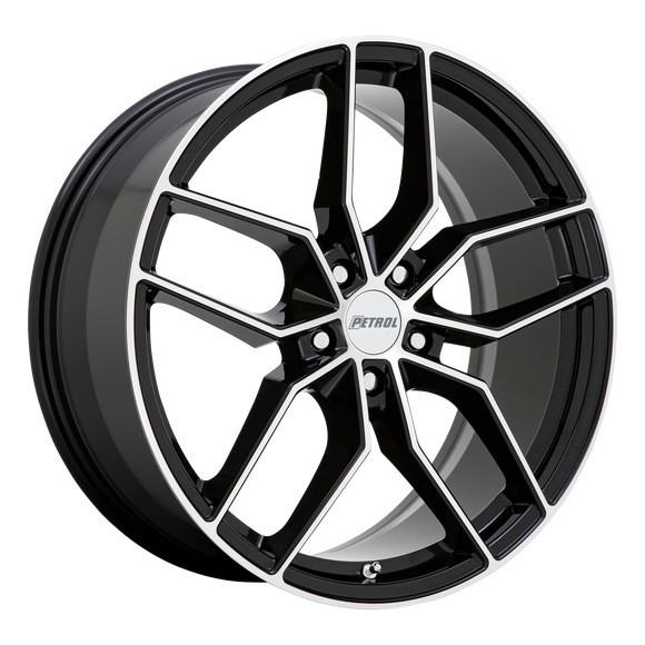 19X8 Petrol P5C Gloss Black W/ Machined Face 5X112 ET40 wheel/rim