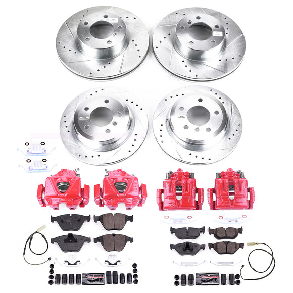 PowerStop Z23 Daily Driver Carbon-Fiber Ceramic Pads Drilled & Slotted Rotor & C