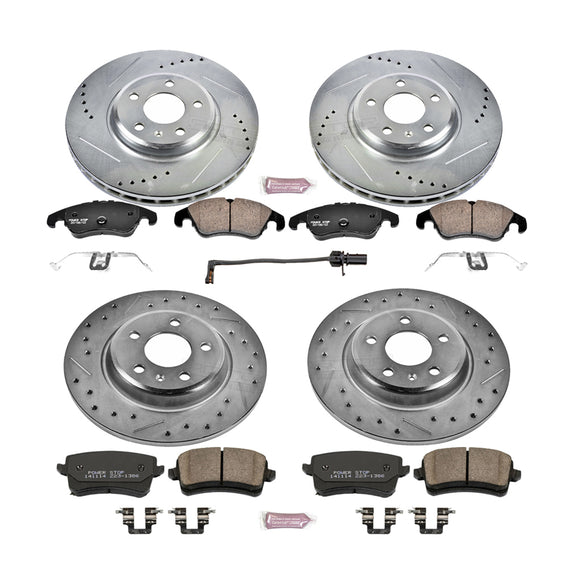 PowerStop Z23 Daily Driver Carbon-Fiber Ceramic Brake Pad and Drilled & Slotted