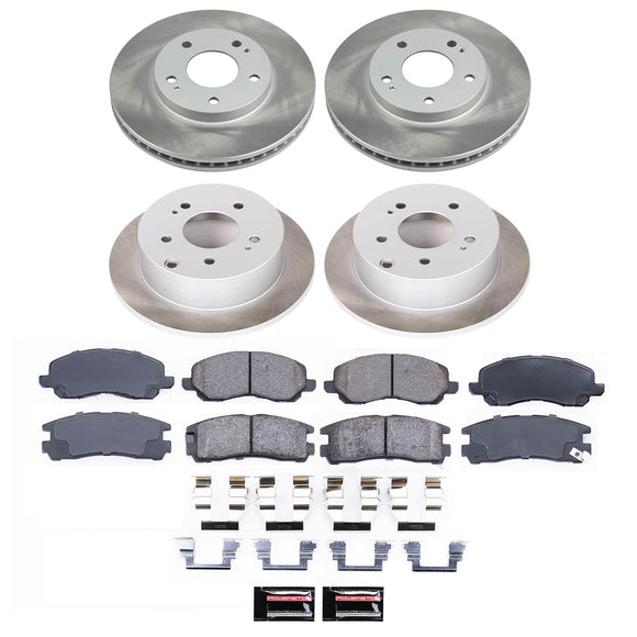 PowerStop Semi-Coated Rotor and Low-Dust Ceramic Brake Pad Kit