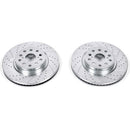 PowerStop Evolution Drilled Slotted Rotors Pair Front For Lexus LS460