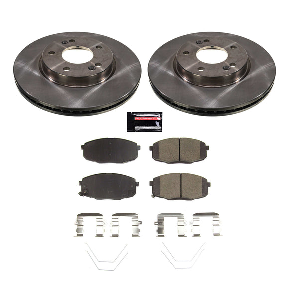 PowerStop OE Stock Replacement Low-Dust Ceramic Brake Pad and Rotor Kit