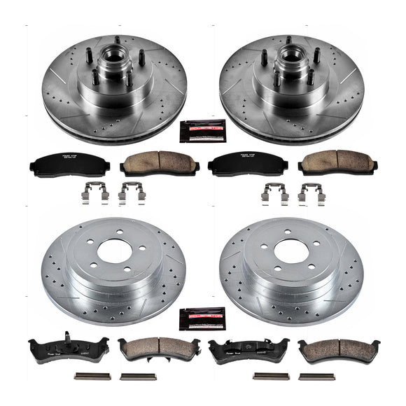 PowerStop Z23 Daily Driver Carbon-Fiber Ceramic Brake Pad and Drilled & Slotted