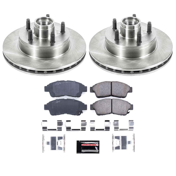 PowerStop OE Stock Replacement Low-Dust Ceramic Brake Pad and Rotor Kit