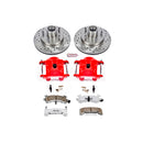 PowerStop Z26 Street Performance Ceramic Brake Pad, Drilled Slotted Rotor, and C