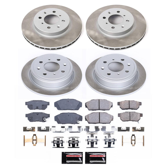 PowerStop Semi-Coated Rotor and Low-Dust Ceramic Brake Pad Kit