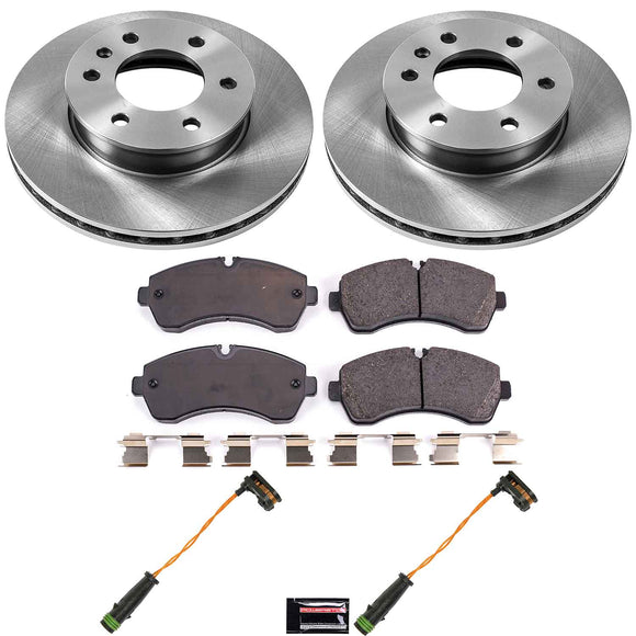 PowerStop OE Stock Replacement Low-Dust Ceramic Brake Pad and Rotor Kit