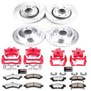 PowerStop Z36 Truck and SUV Ceramic Brake Pad, Drilled & Slotted Rotor, and Cali