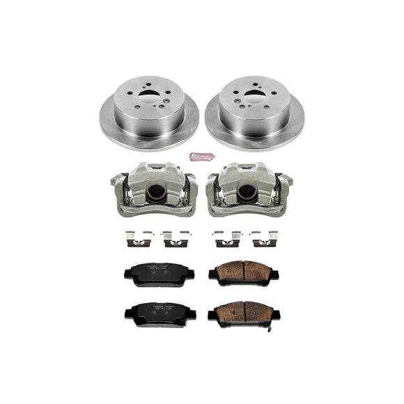 PowerStop OE Stock Replacement Low-Dust Ceramic Brake Pad, Rotor and Caliper Kit