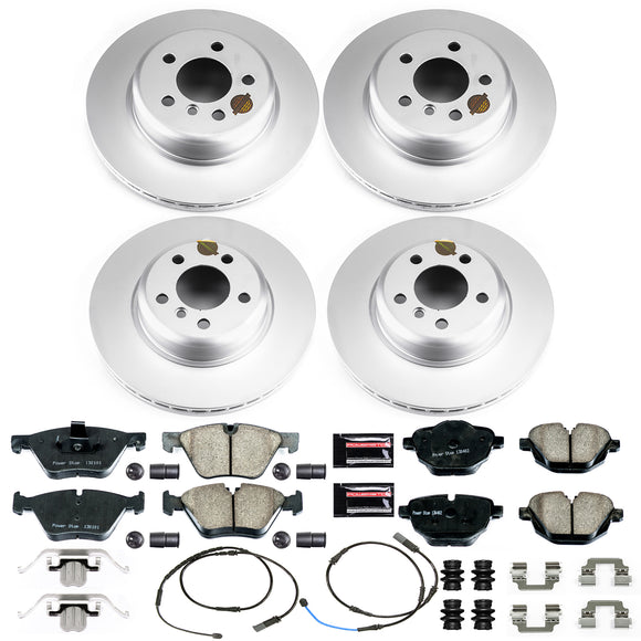 PowerStop Genuine Geomet Coated Rotor and Carbon-Fiber Ceramic Brake Pad Kit