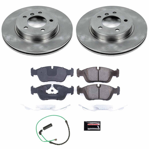 PowerStop OE Stock Replacement Low-Dust Ceramic Brake Pad and Rotor Kit