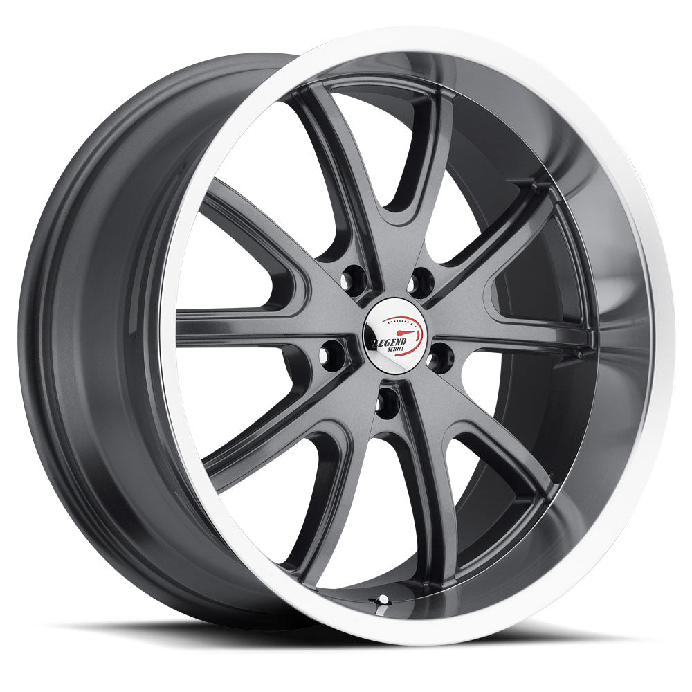 20x8.5 Vision 143 Torque Gunmetal Machined Lip 5x120 ET32 Wheel Rim - 0