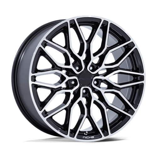 22X10.5 Niche NC277 Calabria 5 Gloss Black Machined 5x115 ET18 Wheel Rim