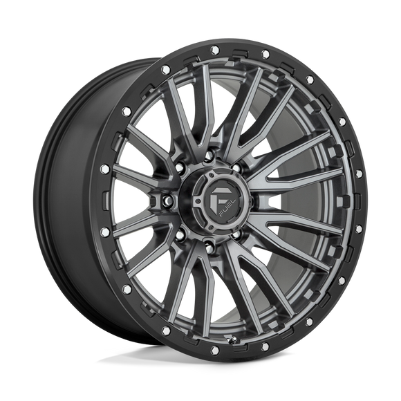 22x10 Fuel Off-Road D680 Rebel Matte Gun Metal Black Bead Ring 8x180 ET-18 Wheel