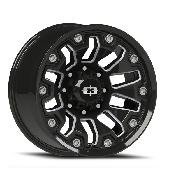 20x9 Vision 362 Armor Gloss Black Milled Spoke Wheel 8x170 ET12 CB125.2