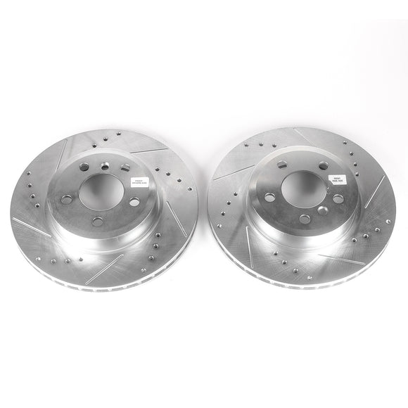 PowerStop Evolution Drilled Slotted Rotors Pair Front For BMW X3