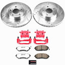 PowerStop Z26 Street Performance Ceramic Brake Pad, Drilled Slotted Rotor, and C