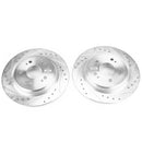 PowerStop Evolution Drilled Slotted Rotors Pair Rear For Acura RLX