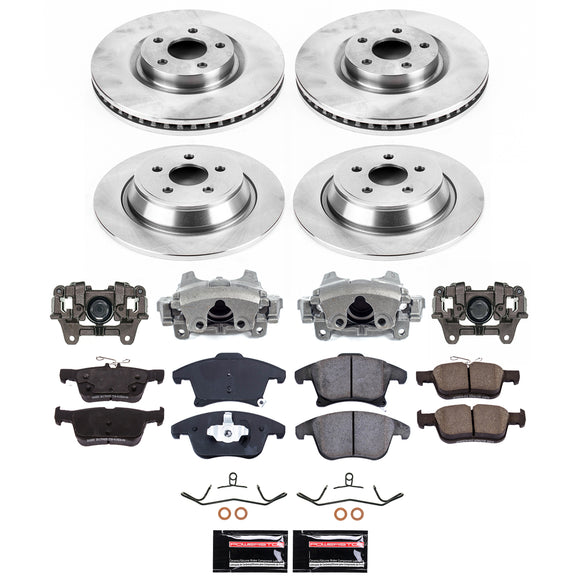 OE Stock Replacement Low-Dust Ceramic Brake Pad, Rotor and Caliper Kit