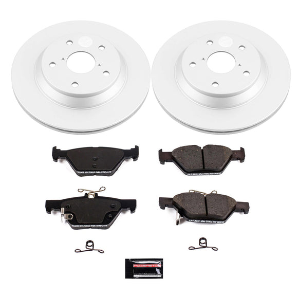 PowerStop Genuine Geomet Coated Rotor and Low-Dust Ceramic Brake Pad Kit
