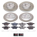 PowerStop Semi-Coated Rotor and Low-Dust Ceramic Brake Pad Kit