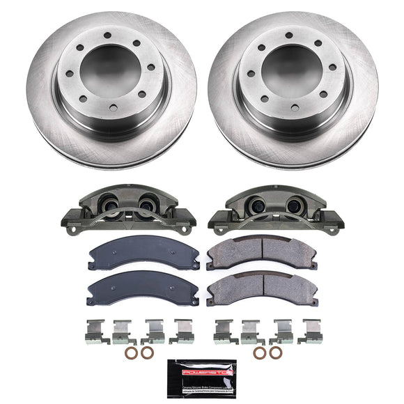 PowerStop OE Stock Replacement Low-Dust Ceramic Brake Pad, Rotor and Caliper Kit