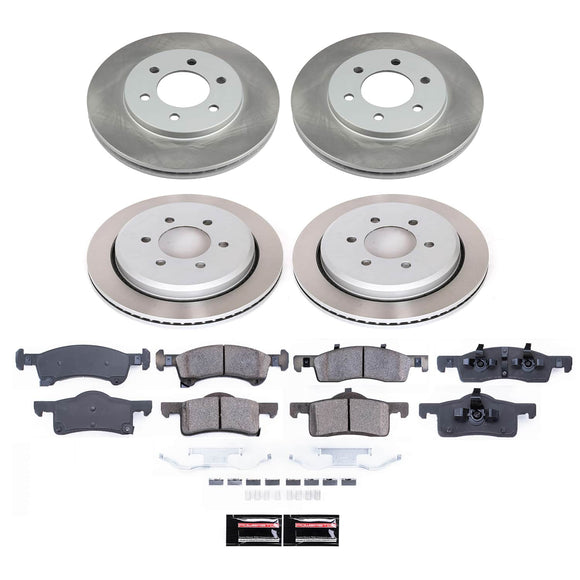 PowerStop Semi-Coated Rotor and Low-Dust Ceramic Brake Pad Kit