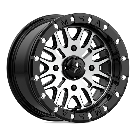 14X7 MSA Offroad Brute Beadlock Gloss Black Machined 4x110 M37-04710