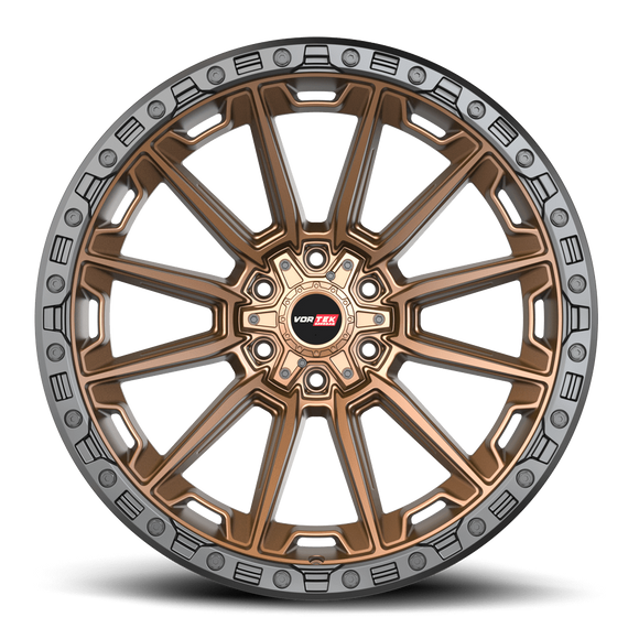 20x10 Vortek VRT-601 Spartan Matte Bronze 6x135 ET-12 CB106.1 Wheel