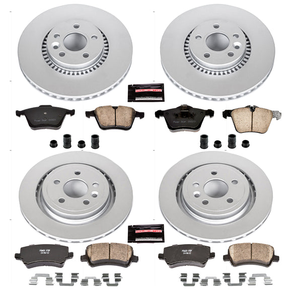 PowerStop Genuine Geomet Coated Rotor and Carbon-Fiber Ceramic Brake Pad Kit
