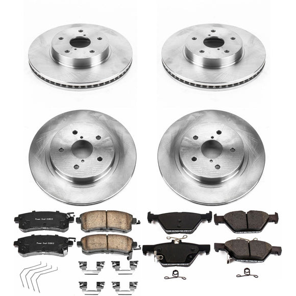 PowerStop OE Stock Replacement Low-Dust Ceramic Brake Pad and Rotor Kit
