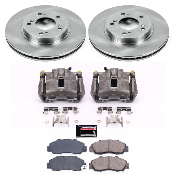 PowerStop OE Stock Replacement Low-Dust Ceramic Brake Pad, Rotor and Caliper Kit