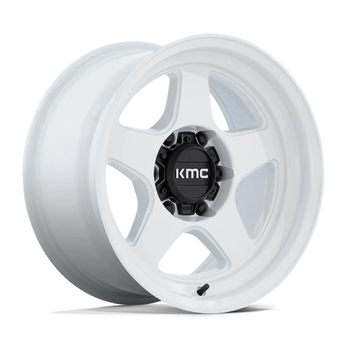 17X8.5 KMC KM728 Lobo Gloss White 6X135 ET-10 Wheel Rim
