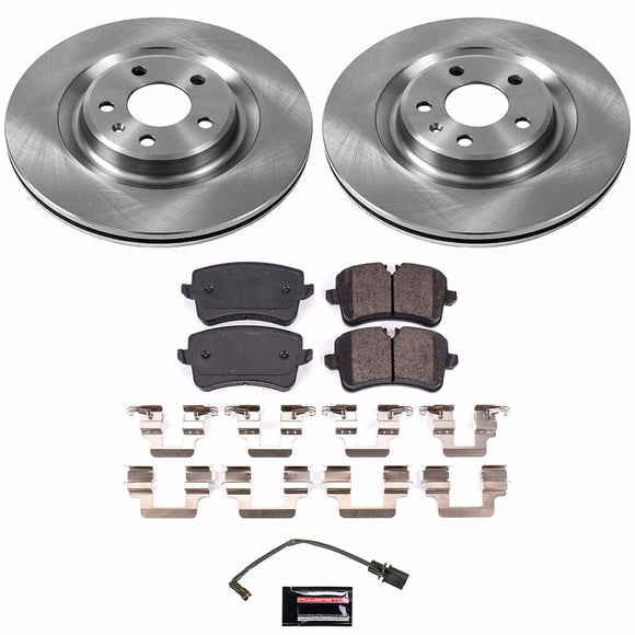 PowerStop OE Stock Replacement Low-Dust Ceramic Brake Pad and Rotor Kit