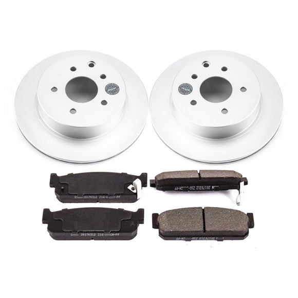 PowerStop Genuine Geomet Coated Rotor and Low-Dust Ceramic Brake Pad Kit