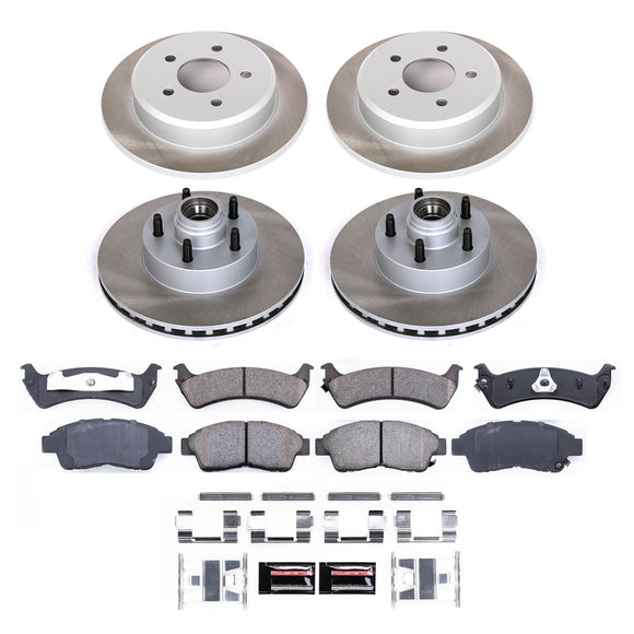 PowerStop Semi-Coated Rotor and Low-Dust Ceramic Brake Pad Kit