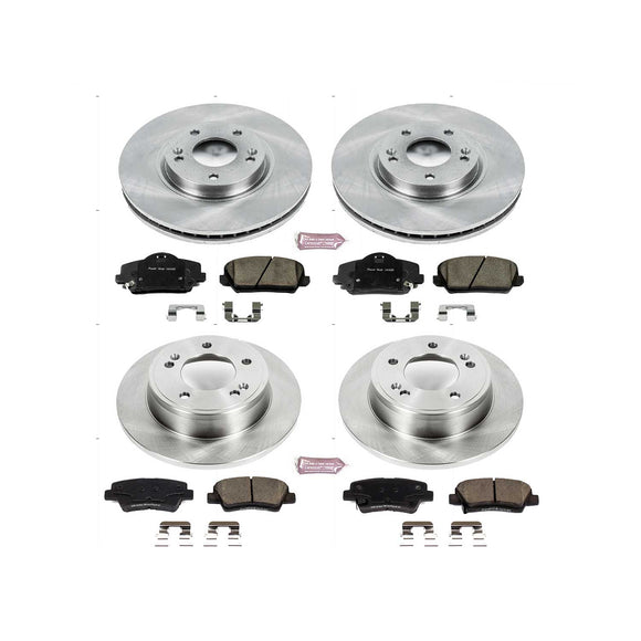 PowerStop OE Stock Replacement Low-Dust Ceramic Brake Pad and Rotor Kit