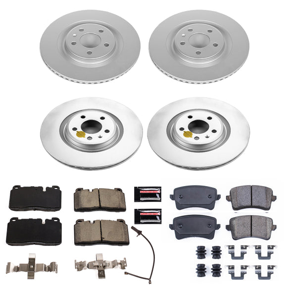 PowerStop Genuine Geomet Coated Rotor and Carbon-Fiber Ceramic Brake Pad Kit