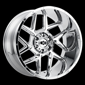 20x10 Vision 360 Sliver Chrome 5x127 5x5 ET-25 Wheel Rim