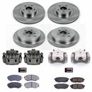 PowerStop OE Stock Replacement Low-Dust Ceramic Brake Pad, Rotor and Caliper Kit