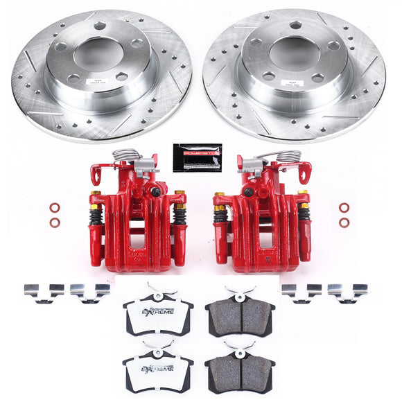 PowerStop Z26 Street Performance Ceramic Brake Pad, Drilled Slotted Rotor, and C
